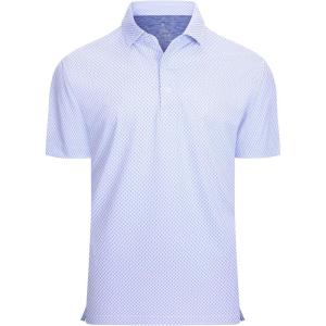 imageAlex Vando Mens Golf Shirt Moisture Wicking Classic Print Golf Shirts for MenWhite Circle