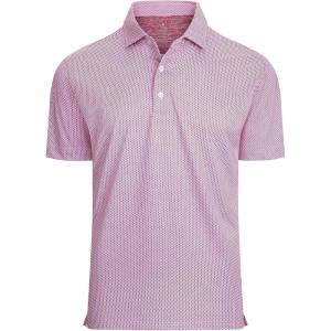 imageAlex Vando Mens Golf Shirt Moisture Wicking Classic Print Golf Shirts for MenWine Diamond