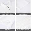 imageAlex Vando Mens Jacquard Kint Polo Shirts Short Sleeve Vintage Regular Fit Texture Knitted Polo Shirts with CollarWhite