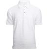 imageAlex Vando Mens Jacquard Kint Polo Shirts Short Sleeve Vintage Regular Fit Texture Knitted Polo Shirts with CollarWhite