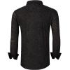 imageAlex Vando Mens Digital Printing Dress Shirts IronFree Regular Fit Party Button Down ShirtBlack Flocking