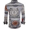 imageAlex Vando Mens Digital Printing Dress Shirts IronFree Regular Fit Party Button Down ShirtGrey