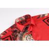 imageAlex Vando Mens Digital Printing Dress Shirts IronFree Regular Fit Party Button Down ShirtRed