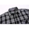 imageAlex Vando Mens Button Down Shirts Regular Fit Long Sleeve Casual Plaid Flannel ShirtBlackWhite 51
