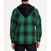 imageAlex Vando Mens Button Down Shirts Regular Fit Long Sleeve Casual Plaid Flannel ShirtHooded GreenBlack