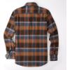 imageAlex Vando Mens Button Down Shirts Regular Fit Long Sleeve Casual Plaid Flannel ShirtNavyOrange 408