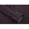 imageAlex Vando Mens Button Down Shirts Regular Fit Long Sleeve Casual Plaid Flannel ShirtNavyOrange Stripe
