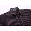 imageAlex Vando Mens Button Down Shirts Regular Fit Long Sleeve Casual Plaid Flannel ShirtNavyOrange Stripe