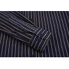 imageAlex Vando Mens Button Down Shirts Regular Fit Long Sleeve Casual Plaid Flannel ShirtNavyYellow Stripe