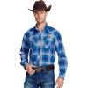 imageAlex Vando Mens Button Down Shirts Wrinkle Free 4Way Stretch Print Business Casual ShirtWestern BlueRed 56