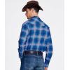 imageAlex Vando Mens Button Down Shirts Wrinkle Free 4Way Stretch Print Business Casual ShirtWestern BlueRed 56
