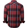 imageAlex Vando Mens Button Down Shirts Wrinkle Free 4Way Stretch Print Business Casual ShirtWestern RedBlack 54