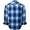 imageAlex Vando Mens Button Down Shirts Wrinkle Free 4Way Stretch Print Business Casual ShirtWestern RoyalWhite 50
