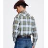 imageAlex Vando Mens Button Down Shirts Wrinkle Free 4Way Stretch Print Business Casual ShirtWestern YellowWhiteBlack 53