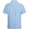 imageAlex Vando Mens Button Down Shirts Wrinkle Free 4Way Stretch Short Sleeve Business Casual ShirtBlueYellow 01
