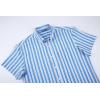 imageAlex Vando Mens Button Down Shirts Wrinkle Free 4Way Stretch Short Sleeve Business Casual ShirtBlueYellow 01