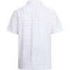 imageAlex Vando Mens Button Down Shirts Wrinkle Free 4Way Stretch Short Sleeve Business Casual ShirtBlueYellow 02