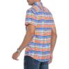 imageAlex Vando Mens Button Down Shirts Wrinkle Free 4Way Stretch Short Sleeve Business Casual ShirtOrangeBlue 02