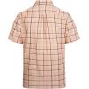 imageAlex Vando Mens Button Down Shirts Wrinkle Free 4Way Stretch Short Sleeve Business Casual ShirtOrangeBrown 02