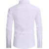 imageAlex Vando Mens Dress Shirt Easy Care Slim Fit Long Sleeve Cotton Stretch Button Down ShirtWhite