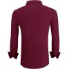 imageAlex Vando Mens Dress Shirts Regular Fit Long Sleeve Stretch Business Dress Shirts for MenBurgundy