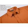 imageAlex Vando Mens Dress Shirts Regular Fit Long Sleeve Stretch Business Dress Shirts for MenOrange
