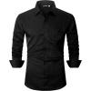 imageAlex Vando Mens Luxury Satin Dress Shirt Long Sleeve Silk Shiny Sateen Party ShirtBlack Paisley