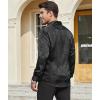 imageAlex Vando Mens Luxury Satin Dress Shirt Long Sleeve Silk Shiny Sateen Party ShirtBlack Paisley