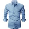 imageAlex Vando Mens Luxury Satin Dress Shirt Long Sleeve Silk Shiny Sateen Party ShirtBlue Paisley