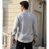 imageAlex Vando Mens Luxury Satin Dress Shirt Long Sleeve Silk Shiny Sateen Party ShirtGrey Paisley
