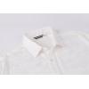 imageAlex Vando Mens Luxury Satin Dress Shirt Long Sleeve Silk Shiny Sateen Party ShirtWhite Jacquard