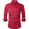 imageAlex Vando Mens Luxury Satin Dress Shirt Long Sleeve Silk Shiny Sateen Party ShirtWine Paisley
