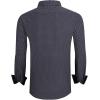 imageAlex Vando Mens Printed Dress Shirts Long Sleeve Regular Fit Button Down ShirtBlack Twins 36
