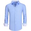 imageAlex Vando Mens Printed Dress Shirts Long Sleeve Regular Fit Button Down ShirtBlue Square 53
