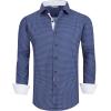 imageAlex Vando Mens Printed Dress Shirts Long Sleeve Regular Fit Button Down ShirtNavy Dots 68