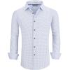 imageAlex Vando Mens Printed Dress Shirts Long Sleeve Regular Fit Button Down ShirtWhite Cross 552