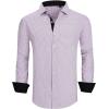 imageAlex Vando Mens Printed Dress Shirts Long Sleeve Regular Fit Button Down ShirtWine Black Square