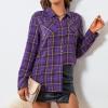 imageAlex Vando Womens Flannel Shirt Regular Long Sleeve Button Down Flannel Shirts for WomenPurpleCoffee 01