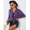 imageAlex Vando Womens Flannel Shirt Regular Long Sleeve Button Down Flannel Shirts for WomenPurpleCoffee 01