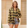 imageAlex Vando Womens Flannel Shirt Regular Long Sleeve Button Down Flannel Shirts for WomenYellowBlack 01