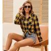 imageAlex Vando Womens Flannel Shirt Regular Long Sleeve Button Down Flannel Shirts for WomenYellowBlack 01