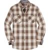 imageAlex Vando Mens Button Down Shirts Regular Fit Long Sleeve Casual Plaid Flannel ShirtCoffeeWhite 28