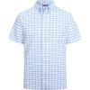 imageAlex Vando Mens Button Down Shirts Wrinkle Free 4Way Stretch Short Sleeve Business Casual ShirtBlue 02