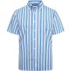 imageAlex Vando Mens Button Down Shirts Wrinkle Free 4Way Stretch Short Sleeve Business Casual ShirtBlueYellow 01