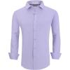 imageAlex Vando Mens Dress Shirts Regular Fit Long Sleeve Stretch Business Dress Shirts for MenLilac