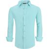 imageAlex Vando Mens Dress Shirts Regular Fit Long Sleeve Stretch Business Dress Shirts for MenMint