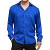 imageAlex Vando Mens Luxury Satin Dress Shirt Long Sleeve Silk Shiny Sateen Party ShirtRoyal Paisley