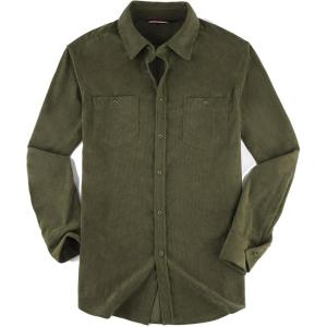 imageAlex Vando Mens Button Down Shirts Regular Fit Long Sleeve Casual Plaid Flannel ShirtCorduroy Army