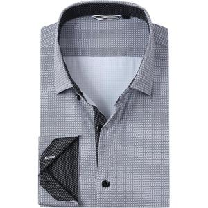 imageAlex Vando Mens Printed Dress Shirts Long Sleeve Regular Fit Button Down ShirtBlack Square 82