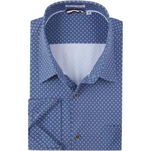 imageAlex Vando Mens Printed Dress Shirts Long Sleeve Regular Fit Button Down ShirtNavy Flower